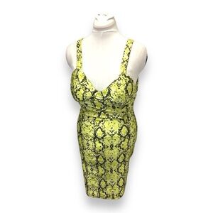 Haute Monde Women’s Sleeveless Cobra Print Bodycon Mini Dress, Size L